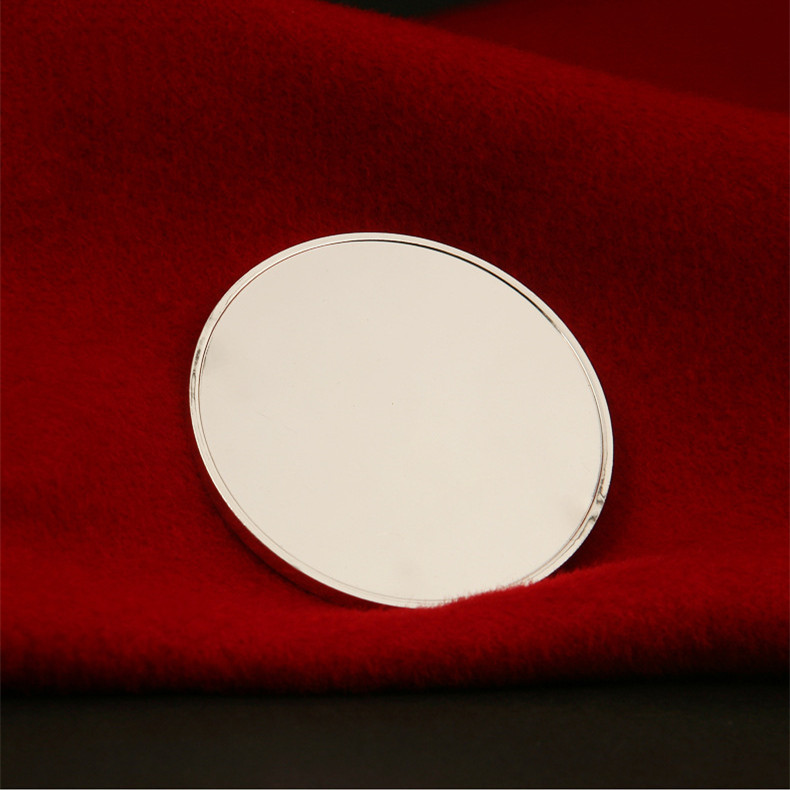 999 Pure Silver Bright Mirror Commemorative Coin Blank Simple Glossy Sterling Silver Coin, Laser Engrave Coin