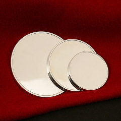 999 Pure Silver Bright Mirror Commemorative Coin Blank Simple Glossy Sterling Silver Coin, Laser Engrave Coin