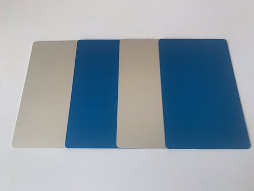Metal Business Card 85*54*0.5mm Blank Brushed Aluminum Card Hard Metal Business Cards Black Sliver Blue Pink Color