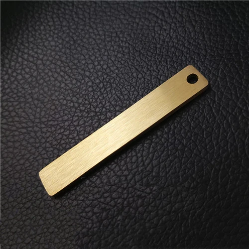 Stainless Steel Keychain Blank Brass Key Ring Blank Number Plate For Custom Engraved