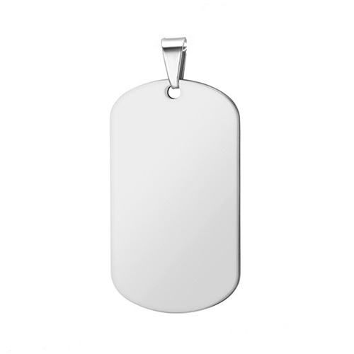 Pendant Blank Rectangle Necklace Charm Keychain Military Tags for Custom Engraved Dog Tag