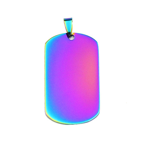 Pendant Blank Rectangle Necklace Charm Keychain Military Tags for Custom Engraved Dog Tag