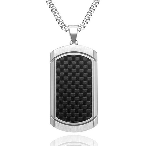 Titanium Steel Military Tag Black Stainless Steel Tag for Man