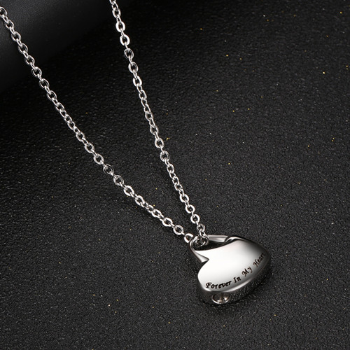 Cremation Urn Necklace Pendant Charm for Human Pets Ashes Stainless Steel Keepsake Pendant
