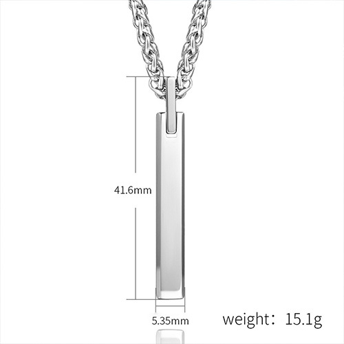 Tungsten Steel Pendant for Men Minimalist