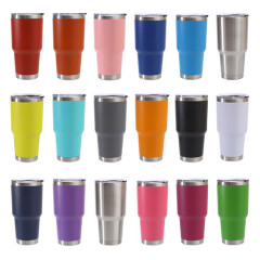 30oz Tumbler with Lid, Stainless Steel Vacuum Insulated Double Wall Travel Tumbler Thermal Cup