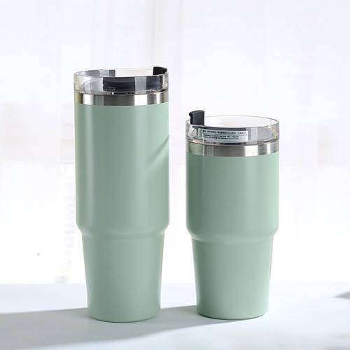 20oz 30oz Tumbler Double-Layer Stainless Steel with Straw and Flip Lid