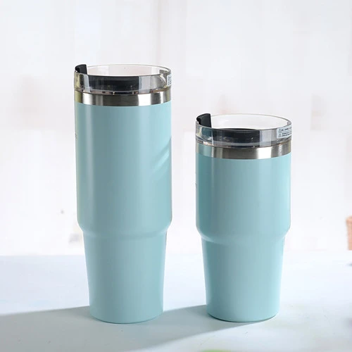 20oz 30oz Tumbler Double-Layer Stainless Steel with Straw and Flip Lid