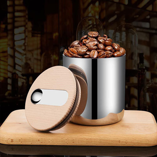 Smart Choice Material - 304 Stainless Steel Sealed Jar Coffee Bean Storage Tank Dried Fruit Tea Can 1.0L 1.8L for Laser Engrave Custom