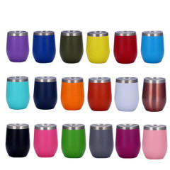 Smart Choice Material - 12oz Stainless Steel Tumbler with Lid for Champaign, Cocktail, Coffee, Drinks (18 colors)