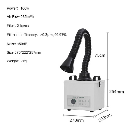 AIR-PURIFYING SMOKE ABSORBER, Filter Out 99.97%, 3-Layer Filter, Weight 7kg