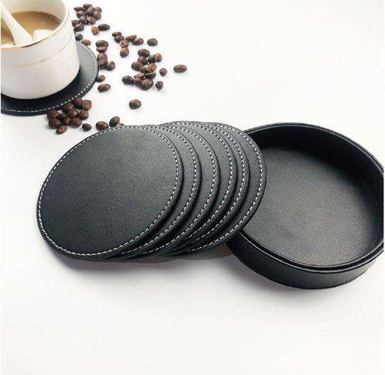 Leather Anti-Slip Heat Insulation Coaster for Laser Engraved Custom