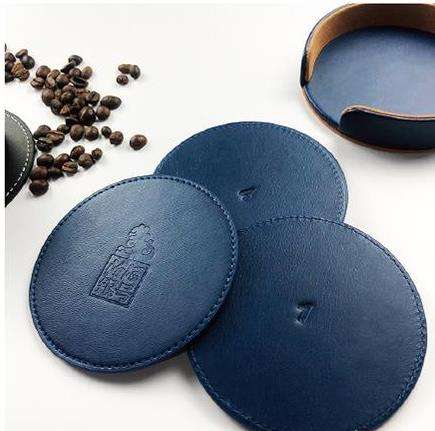 Leather Anti-Slip Heat Insulation Coaster for Laser Engraved Custom