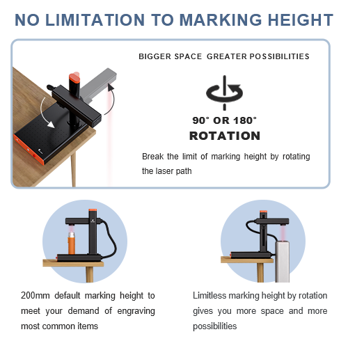 EM-Smart Super 30 - 30W Fiber Laser Marking Machine for Metal, Sliver, Gold, Plastic, Leather, Slate, Rubber Coated Wood etc, with Laser Safety Glasses