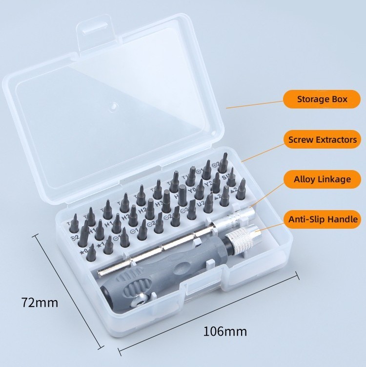 Smart Choice Material - Metal Tool Set, 32 In 1 Multifunctional Tool Kit