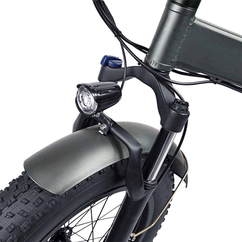 SK02 Foldable Electric Bike 20" x 4.0 Fat Tire Electric Bicycle with 500W Motor,Removable Silverfish 48V 12.5AH Battery,7-Speed Double Shock Absorption