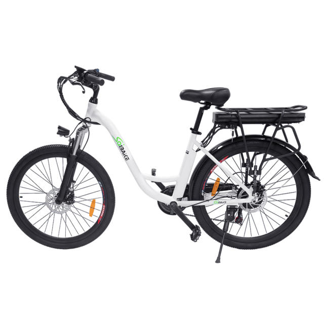 C0626 Electric Bike 250W Electric City Cruiser Bicycle-Up to 40 Miles-36v 12.5ah Removable Battery, 6-Speed and Dual Shock Absorption, 26" Electric Commuter Bike for Adults