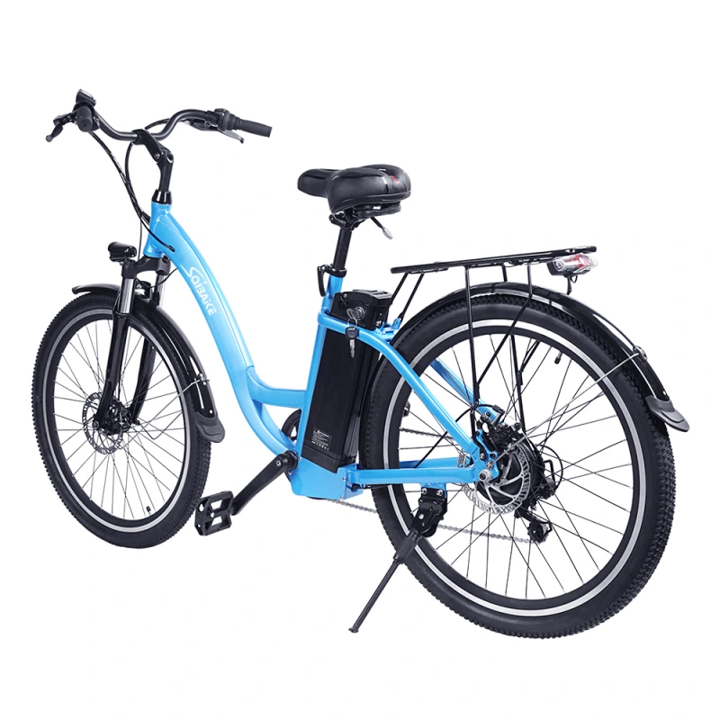 SK07 Cityscape Electric Bike 26 Inch Wheels Electric Bicycle Travel Up To 30 Miles With 350W Motor,Removable 36V 15AH Li-ion Battery,7-Speed/US stock/3-5working days arrive