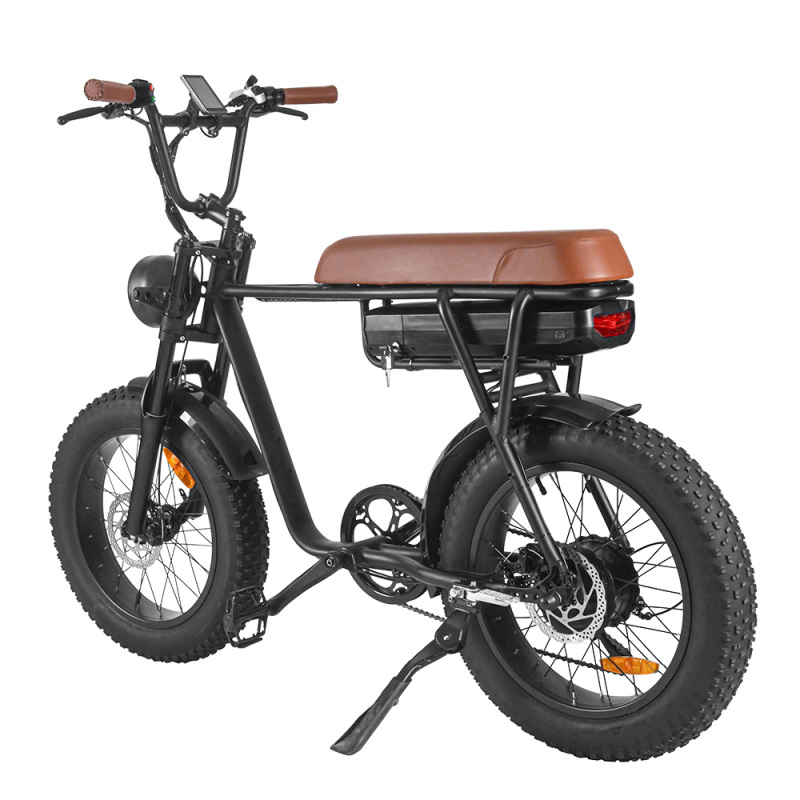 Saibaike FXH-006 Fat Tires Electric Bicycle Mountain Off-road Snow Beach E-bike Brown Saddle 48V 500W 750W 1000W Motor Super Power