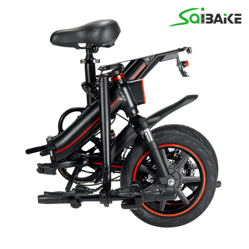 Saibaike V5 e-Bike 14inch Mini Folding Electric Bike 48V 10Ah 400W Motor Max Speed 30km/h Ebike for Adults Teenagers