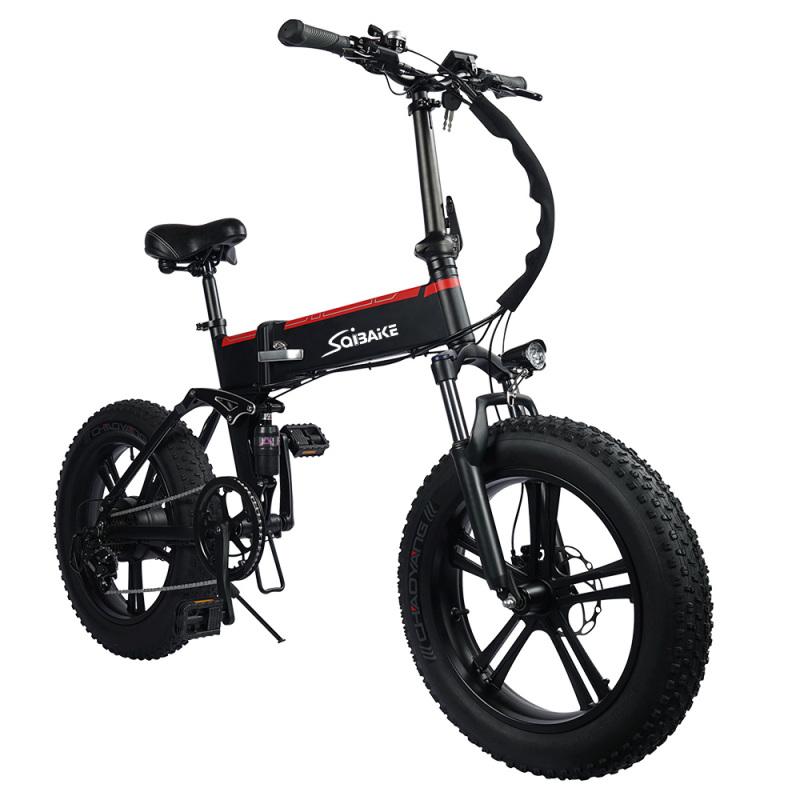 Saibaike SK08 20*4.0 Inch 48V 350W Hummer Snow Wheel Fat Tires Electric Bike 7 Speed XT50/FT35 Disc Folding E-bike For Adults