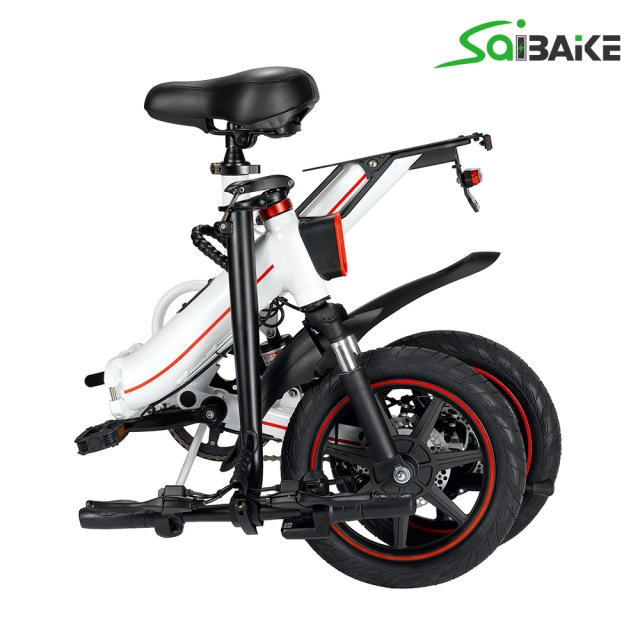 V5 e-Bike 14" Folding Electric Bike 48V 400W Motor Max Speed 30km/h Ebike for Adults and Teenagers with 48V 10Ah Battery Mini Bicycle