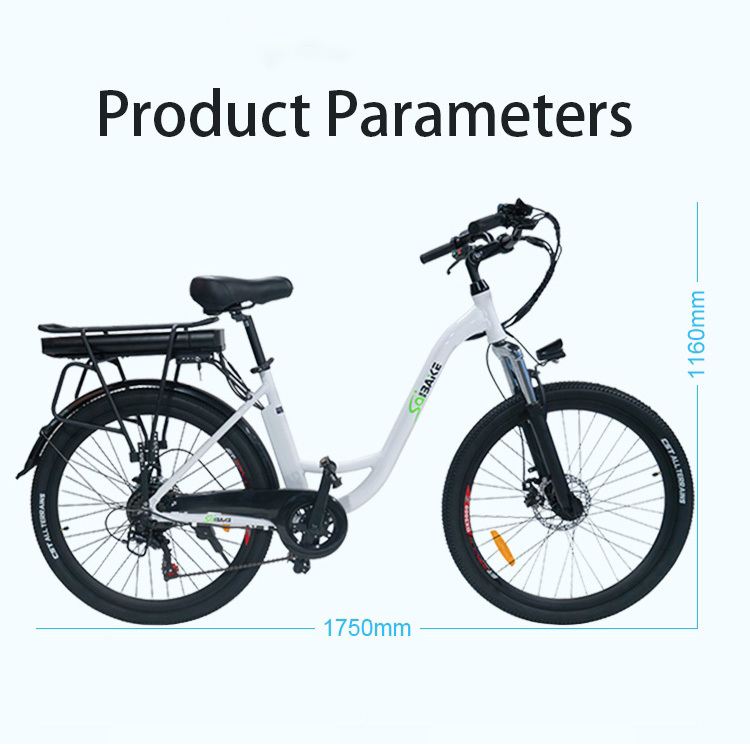 Saibaike C0626 Electric Ebike City Bike Commuter Electrical Bicycle 250W E-Bike Cruiser for Adults