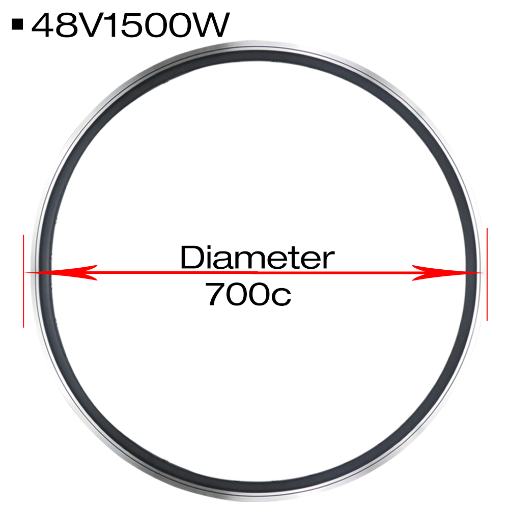 E Bike 48V 1500W 700C Rear Hub Motor Wheel LCD3 Electric Bike Conversion Kits