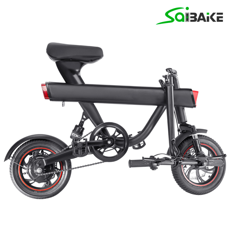 Saibaike DYU-V1 E-bike 12" Folding Electric Bike 250W Motor Max Speed 25km/h Ebike for Adults and Teenagers with 36V 10Ah Lithium-Ion Battery