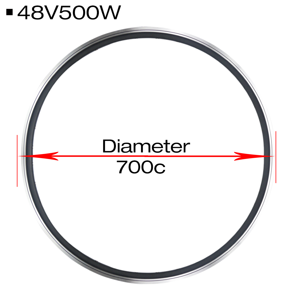 48V 500W 700C Rear Hub Motor Wheel LCD3 Electric Bike Conversion Kits for Mountain Bike Modification DIY