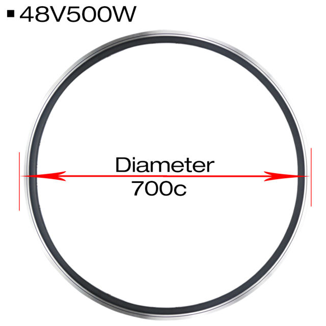 Electric Bike Conversion Kits 48V 500W 700C Rear Hub Motor Wheel EBike