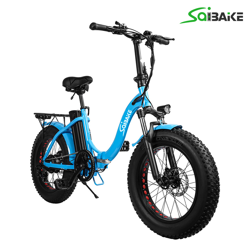 SK01 Folding E-Bike 250W Motor 20" Fat Wheels City eBike Removable Battery Electric Bicycle for Commuter