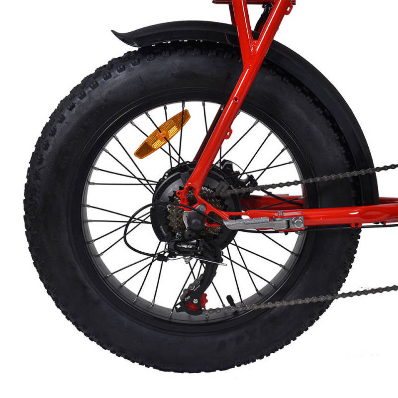 FXH006 Electric Fat Wheel Bikes 20inch Tire Mountain Bicycle Off-road E-bike Super Power EMTB with Red Bike Frame