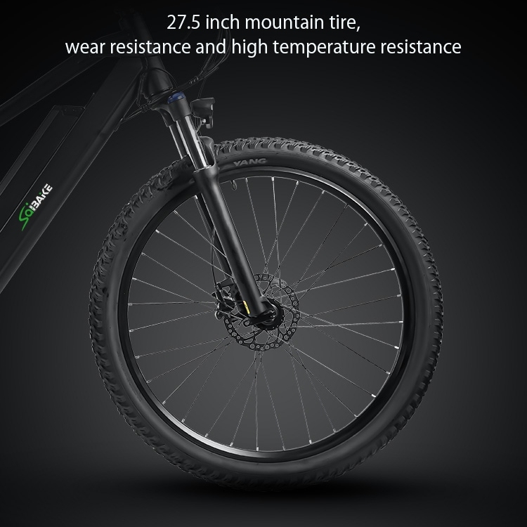 SK03 Electric Mountain Bicycle 27.5 Inch 500W Mid Drive Motor 48V 12Ah Lithium-Ion Battery Bike