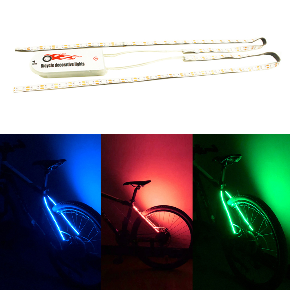 Bicycle Decorative Taillight LED Strip Waterproof Bike Light Cycling Lights Strip Safety Warning Flashing Light Bike Accessories