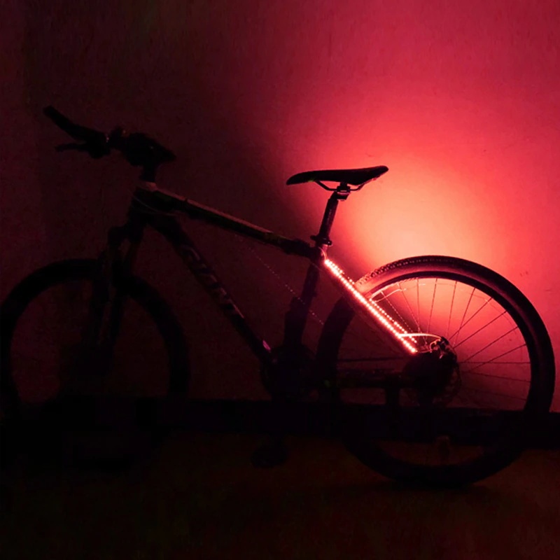 Bicycle Decorative Taillight LED Strip Waterproof Bike Light Cycling Lights Strip Safety Warning Flashing Light Bike Accessories