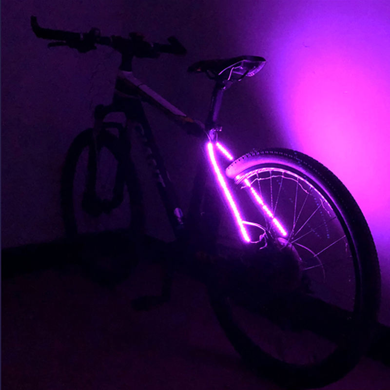 Bicycle Decorative Taillight LED Strip Waterproof Bike Light Cycling Lights Strip Safety Warning Flashing Light Bike Accessories