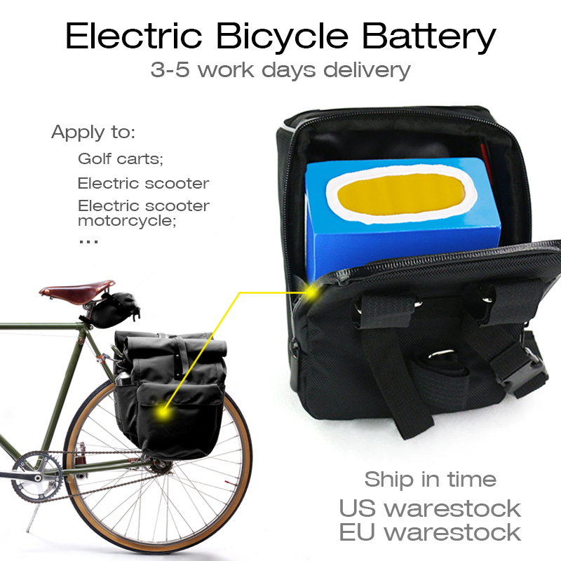 Ebike Battery Pack 36V 48V 52V 60V 72V 40Ah 25Ah 20Ah for 250W-3000W Motorcycle Trikes Bicycle Waterproof Lithium Battery