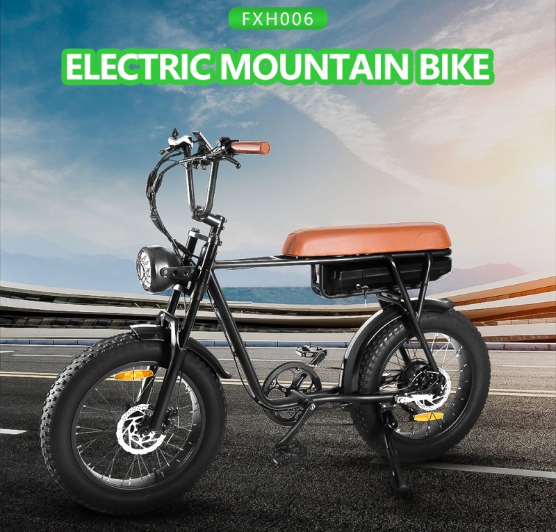 Saibaike 20 inch Fat Tires Electric Bicycle Mountain Off-road E-bike 48V 500W 750W 1000W Super Power EMTB 2022 FXH-006
