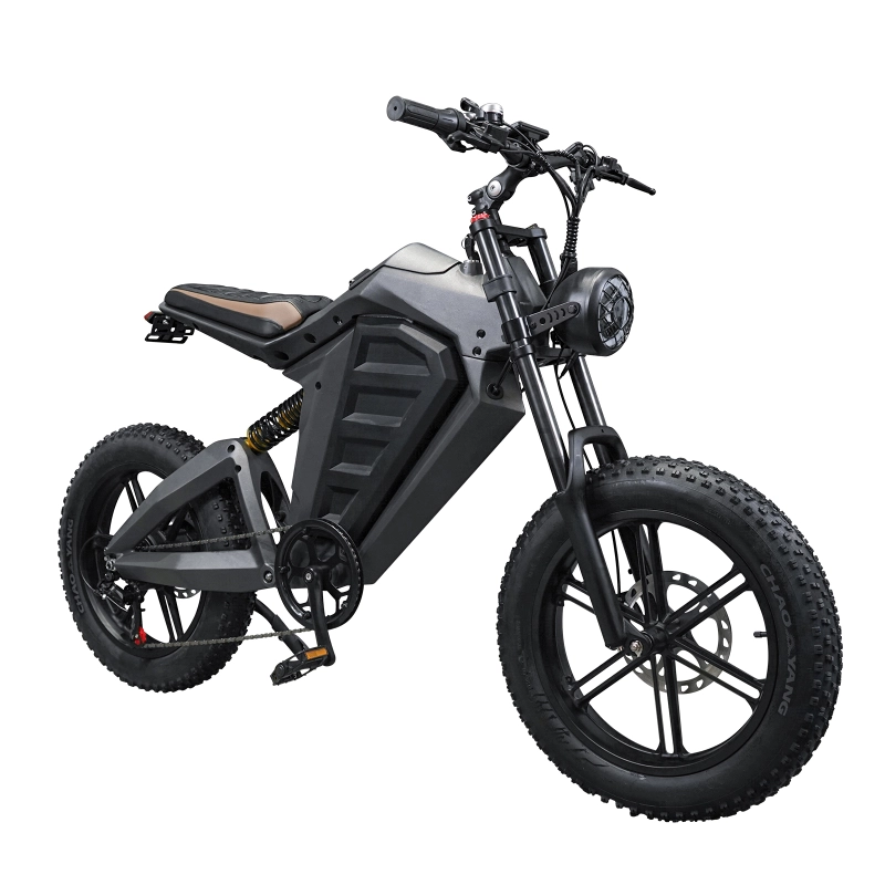 Motorized Electric Fat Wheel Bikes 20inch Tire Mountain Bicycle Off-road E-bike Super Power EMTB with Red Bike Frame