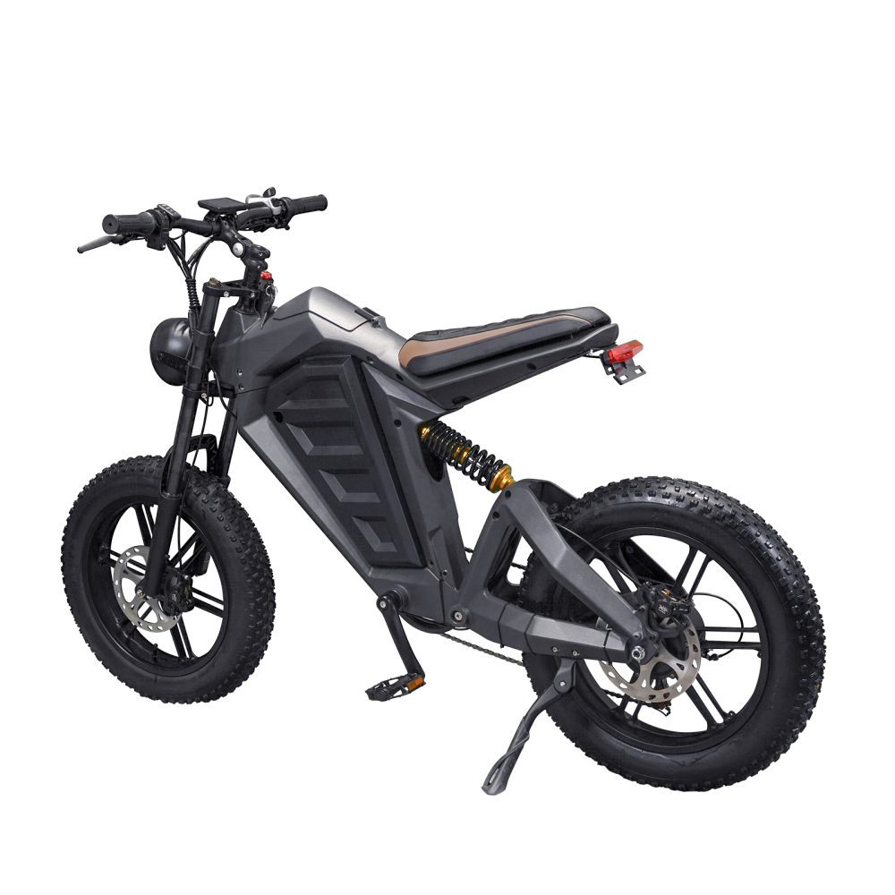 Motorized Electric Fat Wheel Bikes 20inch Tire Mountain Bicycle Off-road E-bike Super Power EMTB with Red Bike Frame