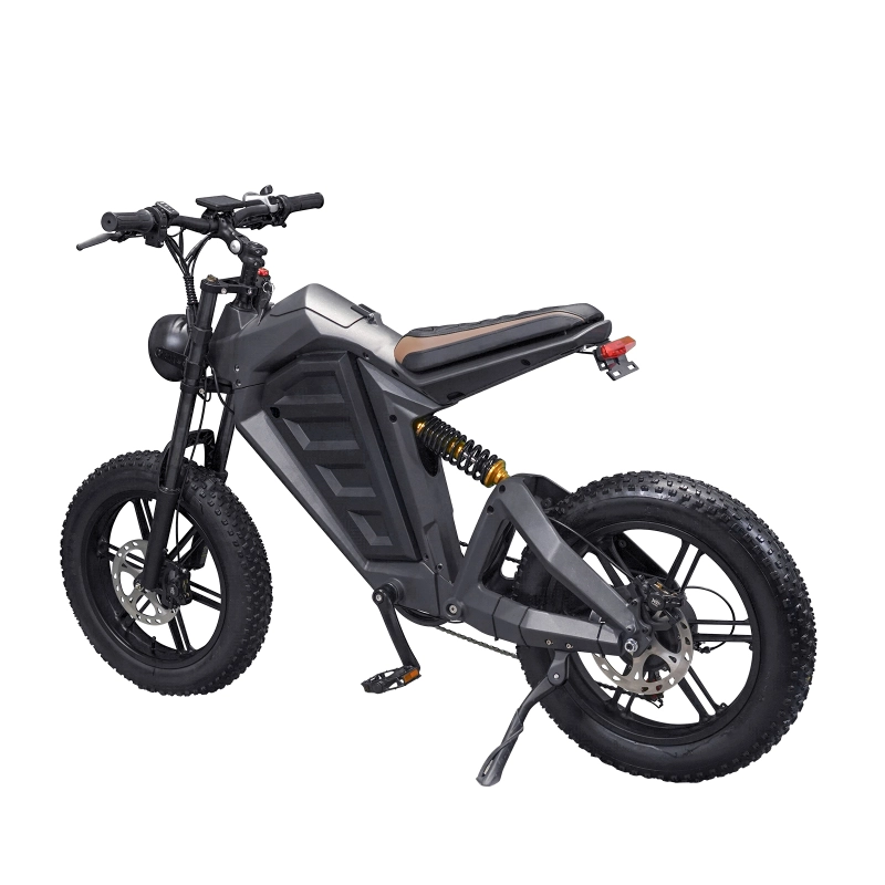 Motorized Electric Fat Wheel Bikes 20inch Tire Mountain Bicycle Off-road E-bike Super Power EMTB with Red Bike Frame