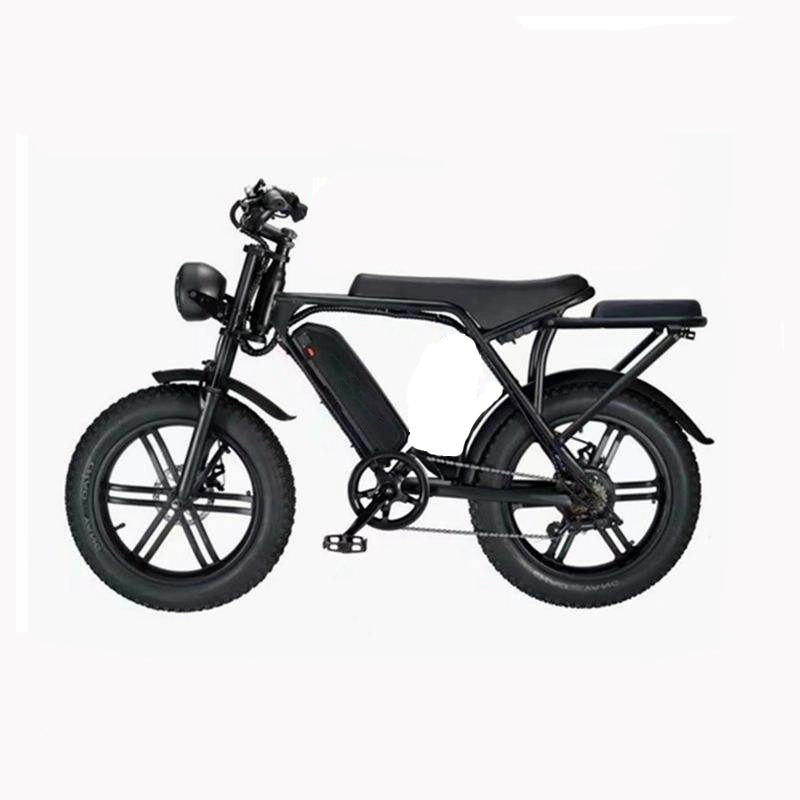 V8 Fat Tire Electric Bike 48V Removeable Battery 20inch Fatbike Urban City Off-road Commuter eBike with Rear Rack