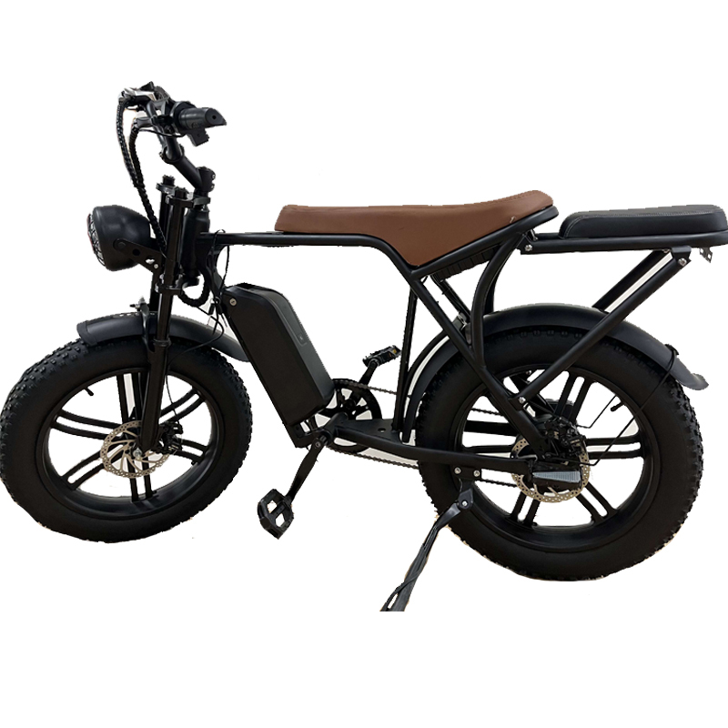 V8 Fat Tire Electric Bike 48V Removeable Battery 20inch Fatbike Urban City Off-road Commuter eBike with Rear Rack