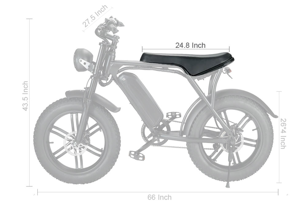 Saddle for V8 ebike