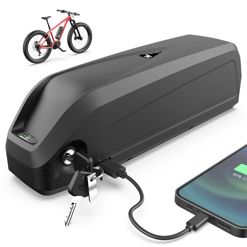 【USA Stock】S039-5 36V 48V 52V 13AH 15AH 18AH 19.2AH 28.8AH Hailong Plus li-ion electric bicycle battery pack for 500W 750W 1000W 1500W motor