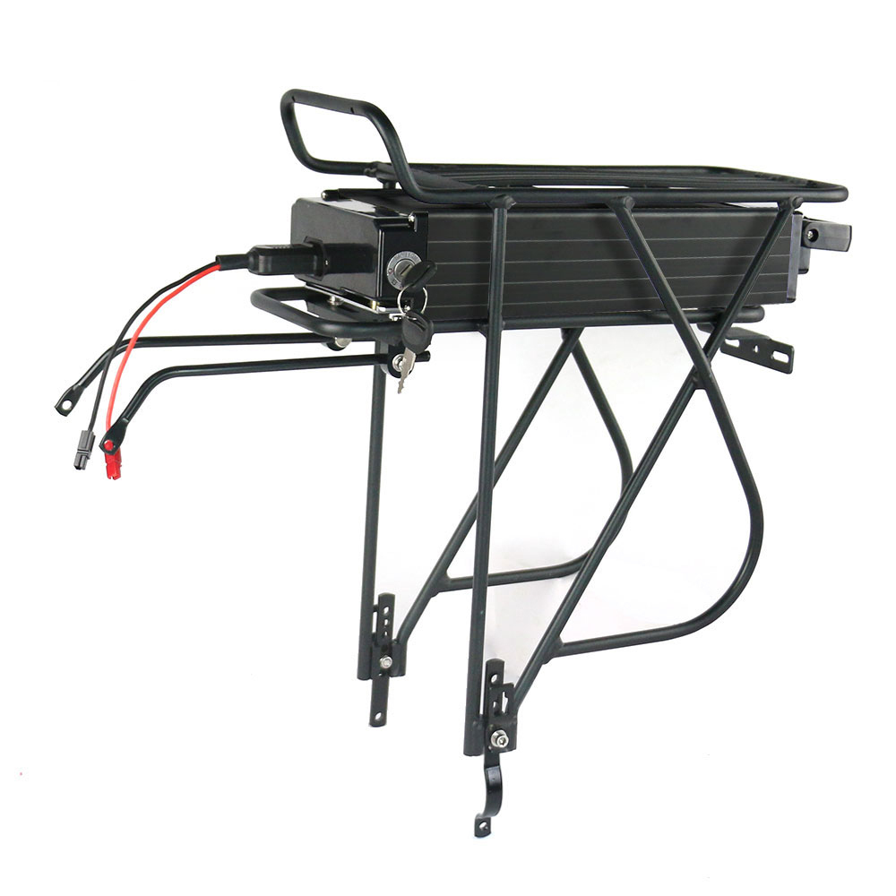 【USA Stock】T032 36V 48V 10AH 13AH 15Ah 18AH rear rack Lithium Ebike battery pack for 250W 350W 500W 1000 watt Electric Motor