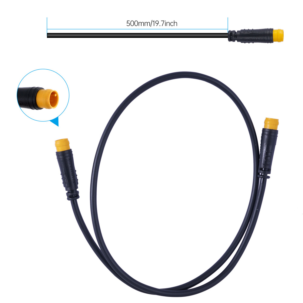【Europe Warehouse】50cm 3 Pin Thumb Throttle Extension Cable For BAFANG Electric Bicycle Motor Drive