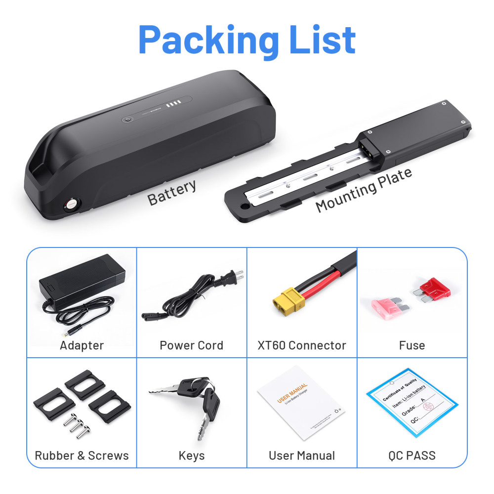 Ebike Battery S220 36V 48V 15.6Ah 20.8AH BMS30A LG5000 Cells 6 Pin Ebike Battery For 350W 500W 750W 1000W Motor 【EU Stock】