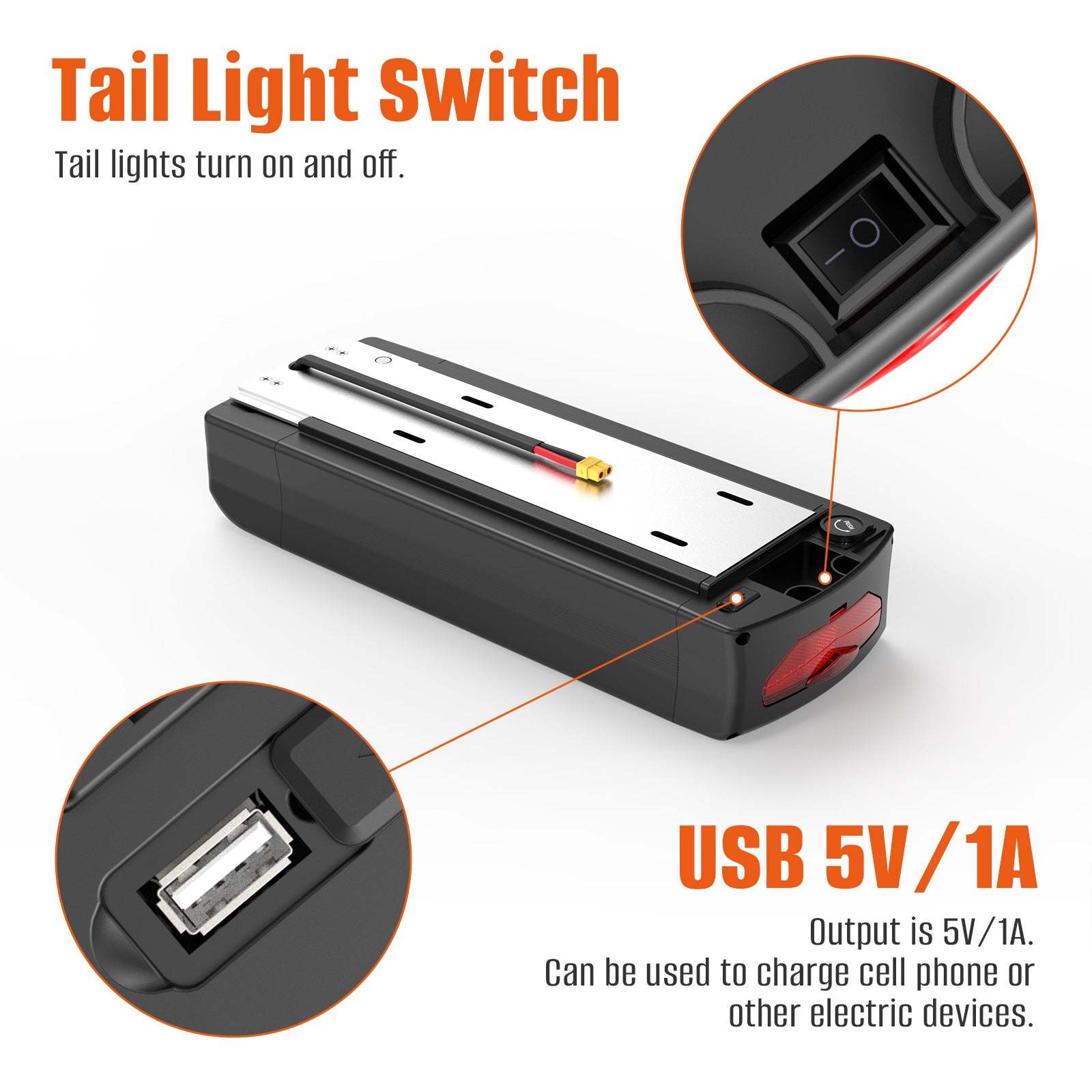 U010-1 48V 52V 30AH LG5000 li-on cells Rear Rack Ebike battery for 750W 1000W 1500W 2000W motor with 4A charger【UK Stock】